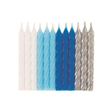 Blue Assorted Spiral Candles 24pk - The Party Room