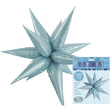 Large Pale Blue Starburst Foil Balloon - The Party Room