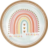 Boho Rainbow Large Plates 8pk - The Party Room