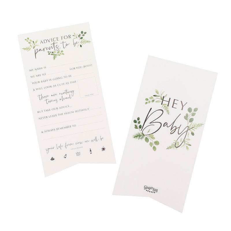 Botanical Baby Shower Advice Cards - The Party Room