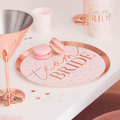 Team Bride Hen Party Plates 8pk - The Party Room