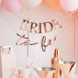 Rose Gold Bride To Be Hen Party Banner - The Party Room