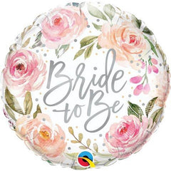 Bride to Be Watercolour Roses Foil Balloon - The Party Room