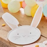 Pastel Bunny Plates With Interchangeable Ears 8pk - The Party Room