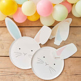 Pastel Bunny Plates With Interchangeable Ears 8pk