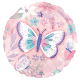 Butterfly Round Foil Balloon
