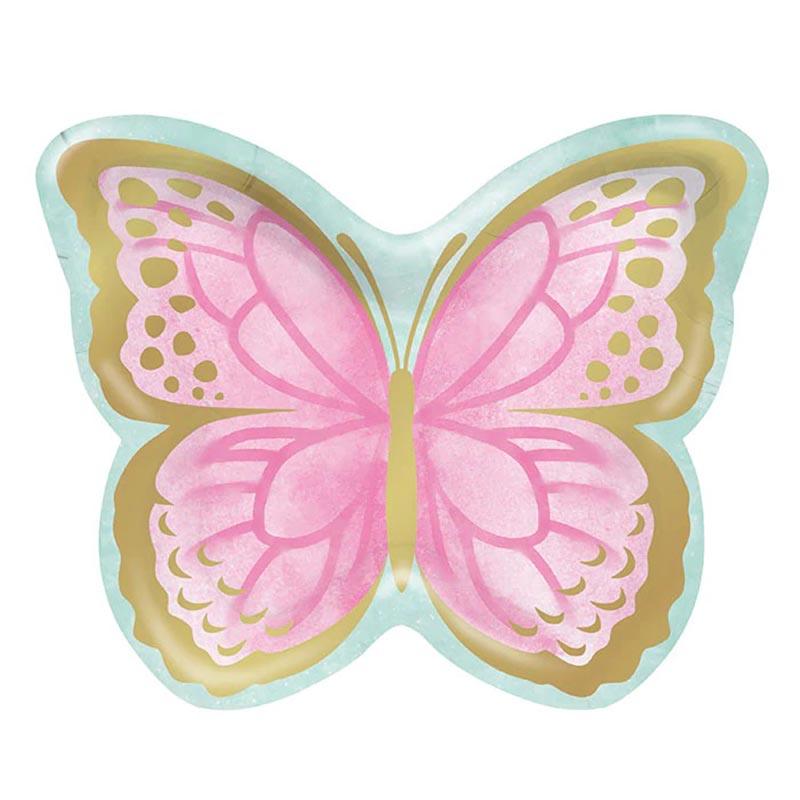 Butterfly Shaped Plates 8pk - The Party Room