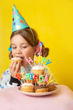 Colourful Dot Party Hats 6pk - The Party Room