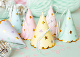 Pastel Star Party Hats 6pk - The Party Room