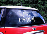 Wedding Car Just Married Sticker - The Party Room
