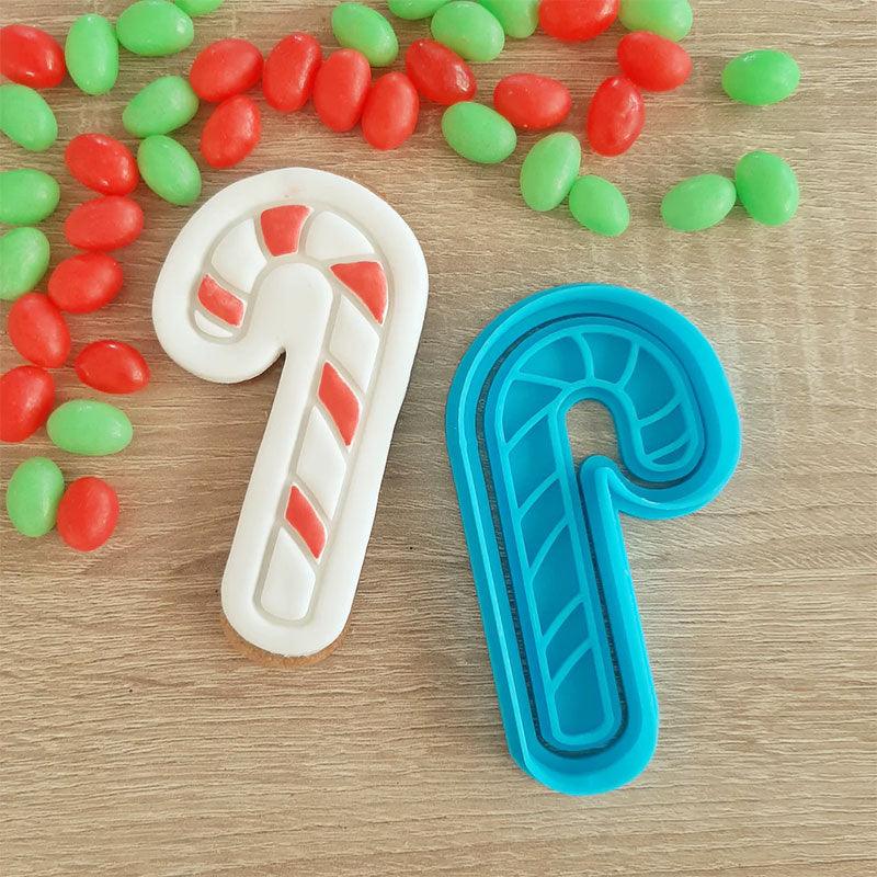 Candy Cane Cookie Cutter & Fondant Stamp - The Party Room