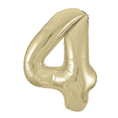 Champagne Giant Foil Number Balloon - 4 - The Party Room