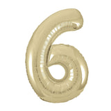 Champagne Giant Foil Number Balloon - 6