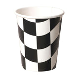 Black & White Checkered Cups 8pk