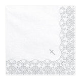 Silver First Communion Napkins 20pk - The Party Room