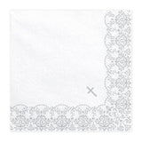 Silver First Communion Napkins 20pk