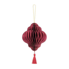 Deep Red Honeycomb Lantern - The Party Room