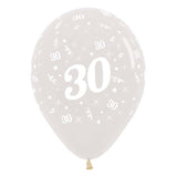 Clear 30th Birthday Balloons - The Party Room