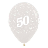 Clear 50th Birthday Balloons - The Party Room