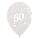 Clear 50th Birthday Balloons - The Party Room