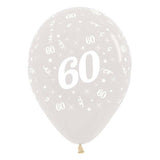Clear 60th Birthday Balloons - The Party Room