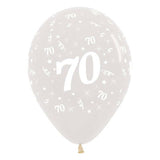 Clear 70th Birthday Balloons