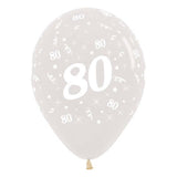 Clear 80th Birthday Balloons