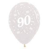 Clear 90th Birthday Balloons