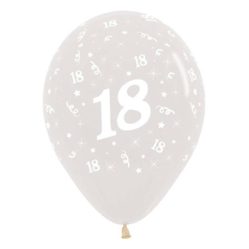 Clear 18th Birthday Balloons - The Party Room
