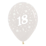 Clear 18th Birthday Balloons