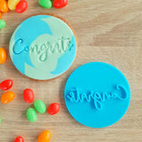 Congrats Fondant Stamp