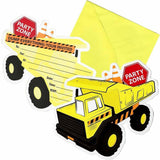 Construction Party Invitations 8pk