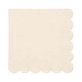 Cream Scalloped Napkins - The Party Room