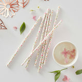 Ditsy Floral Paper Straws 25pk - The Party Room