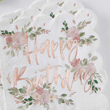 Ditsy Floral Happy Birthday Napkins 16pk - The Party Room
