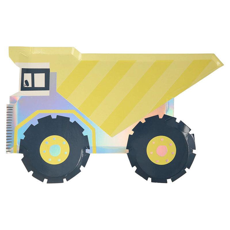 Dump Truck Plates 8pk - The Party Room