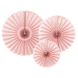 Dusty Rose Paper Fans - The Party Room