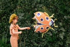 Large Floral Ladybug Foil Balloon - The Party Room