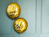 Gold 80th Birthday Foil Balloon - The Party Room