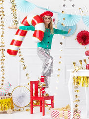 Large Red Candy Cane Foil Balloon - The Party Room
