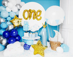 Gold One Script Foil Balloons - The Party Room