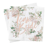 Team Bride Floral Hen Party Napkins 16pk - The Party Room