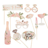 Floral Hen Party Photo Booth Props 10pk - The Party Room