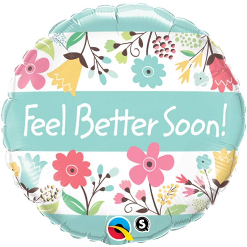 Feel Better Soon Flowers Foil Balloon - The Party Room