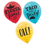 Fiesta Balloons (15 Pack) - The Party Room