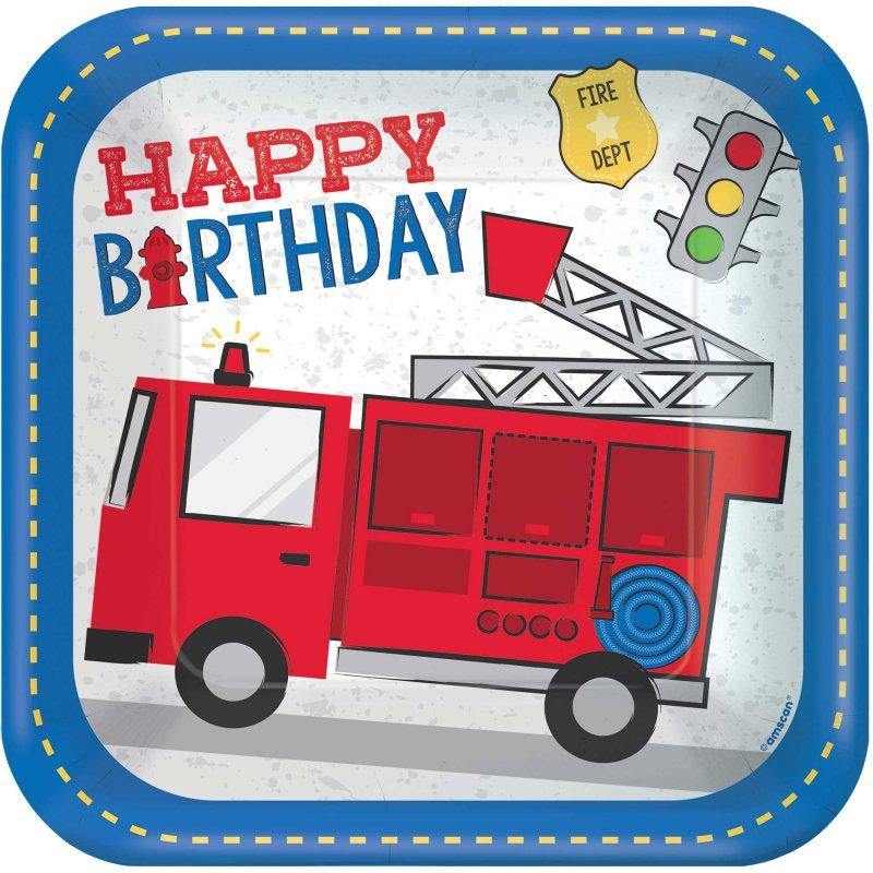 First Responders Happy Birthday Plates - The Party Room