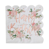 Ditsy Floral Happy Birthday Napkins - The Party Room