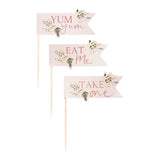 Afternoon Tea Floral Cupcake Toppers 12pk - The Party Room