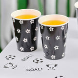 Football Print Paper Cups 8pk