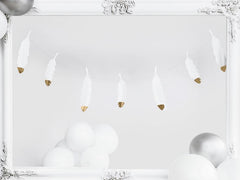 White Feather Garland - The Party Room